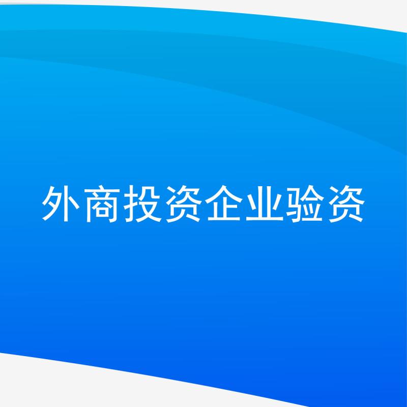 外商投资企业验资