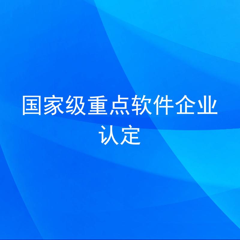 国家级重点软件企业认定