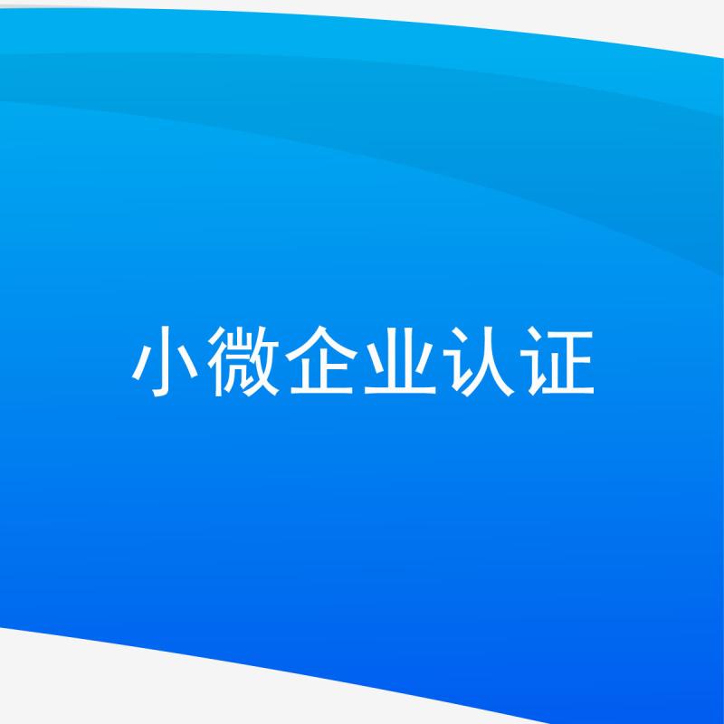 小微企业认证