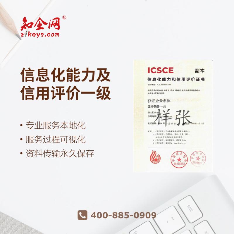 信息化能力及信用评价一级