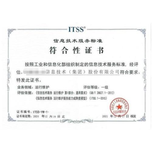 ITSS（运行维护）一级年检