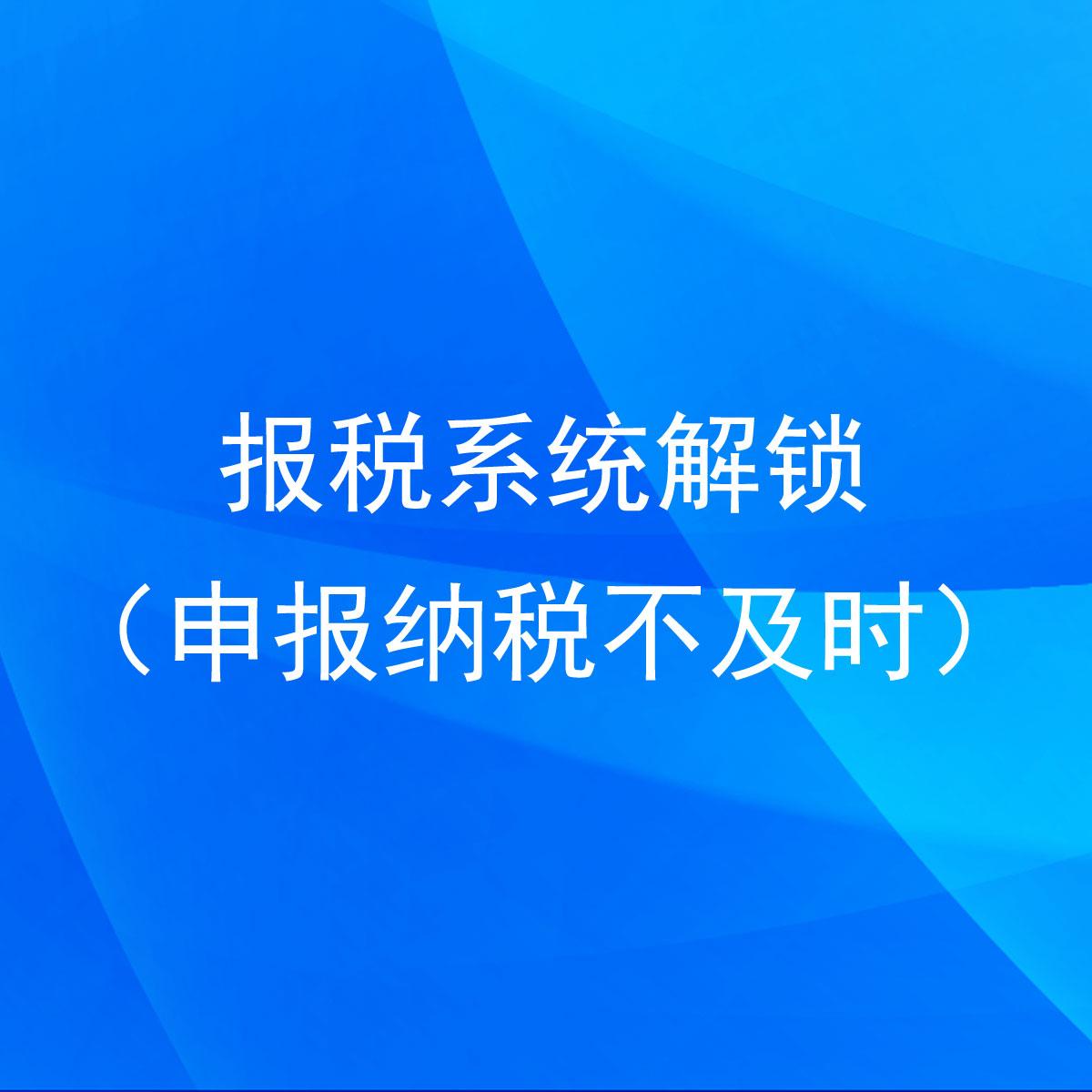 報稅系統解鎖(申報納稅不及時)