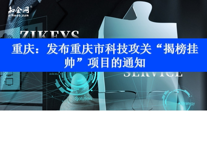 重庆：发布重庆市科技攻关“揭榜挂帅”项目的通知