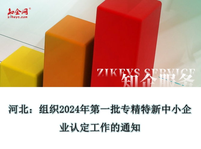 河北：组织2024年第一批专精特新中小企业认定工作的通知